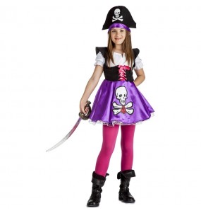 Déguisement Pirate pourpre fille