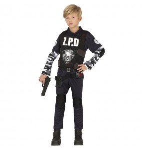 Costume Police anti-zombie garçon