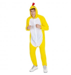 Costume adulte Poulet jaune kigurumi