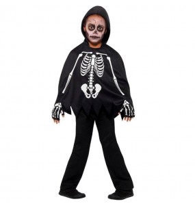Costume Poncho Squelette de la Mort garçon