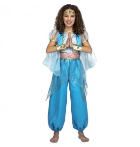 Déguisement Princesse Arabe turquoise fille