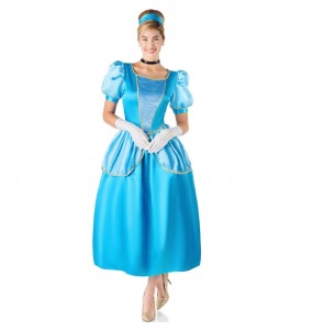 Costume Princesse de conte de fées bleue femme