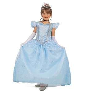 Costume Princesse Cendrillon bleue fille