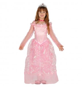 Déguisement Robe Princesse Rose Deluxe pour fille