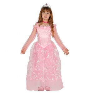 Déguisement Robe Princesse Rose Deluxe pour fille