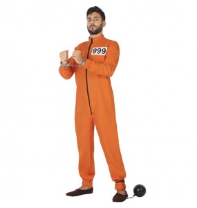 Costume pour homme Prisonnier en uniforme orange