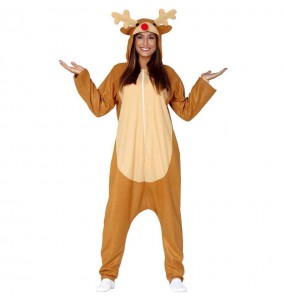 Déguisement Renne Rudolph Kigurumi femme