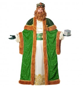 Costume Roi Mage Gaspard vert homme