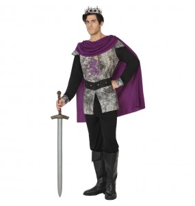 Déguisement Roi médiéval gris homme