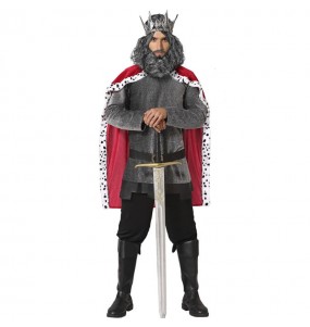 Costume pour homme Roi médiéval gris