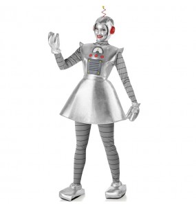 Costume Robot argenté femme