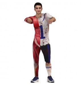 Costume Rugby universitaire zombie homme