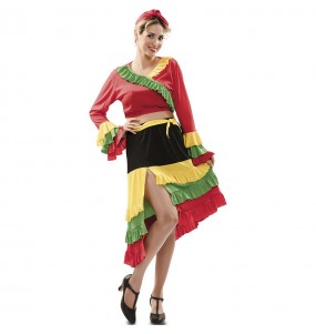 Déguisement Rumba multicolore femme