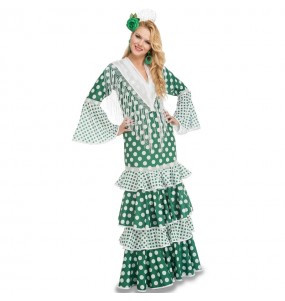 Déguisement Danseuse Flamenco Vert femme