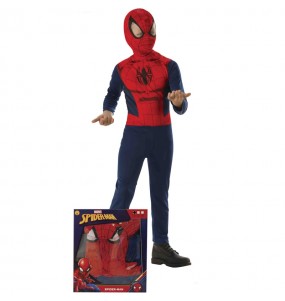 Costume Spiderman classique dans sa boîte garçon