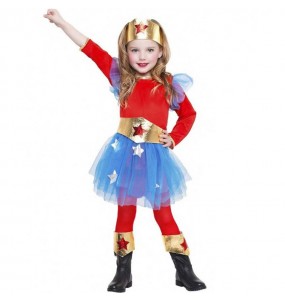 Déguisement Super-héroïne Wonder Woman pour fille