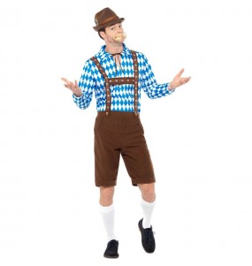 Costume Tyrolien Oktoberfest bleu homme