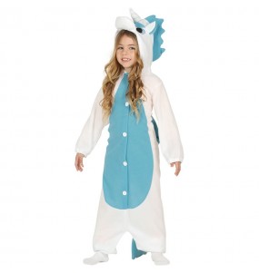 Déguisement Licorne Bleu kigurumi enfant