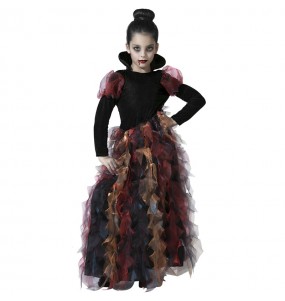 Costume Vampiresse en haillons colorés fille