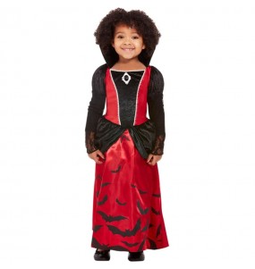 Costume Vampiresse noire et rouge bébé