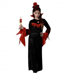 Déguisement Vampiresse Rouge Chic pour fille