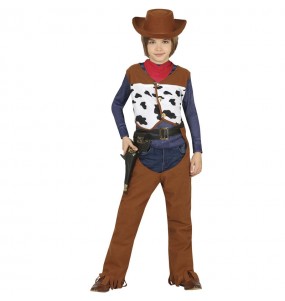 Costume Cowboy avec impression de vache garçon