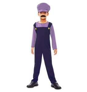 Disfraz de Waluigi para niño