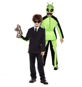 Déguisement double Men in Black et Alien enfant