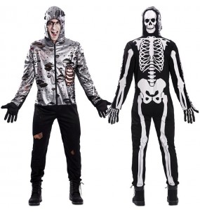 Déguisement double Squelette et Zombie adulte