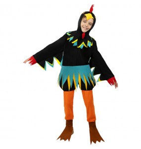 Costume pour garçons et filles de Coq avec écusson