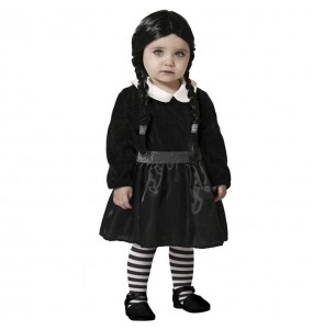 Costume Mercredi de la famille Addams bébé