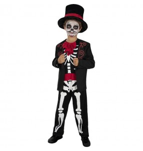 Costume Catrin squelette mexicain garçon