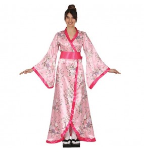 Disfraz Kimono Japonés Rosa para mujer