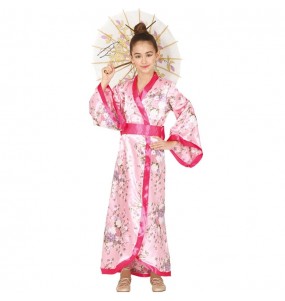 Disfraz Kimono Japonés Rosa para niña