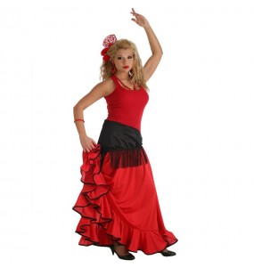 Jupe Flamenco rouge