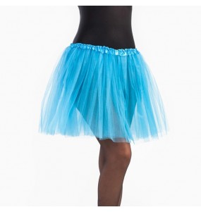 Falda tutú azul celeste mujer