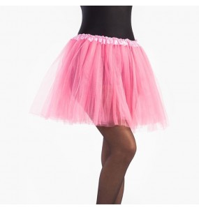 Falda tutú rosa mujer