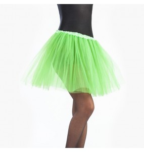 Falda tutú verde lima mujer