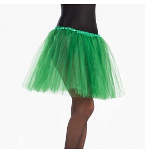 Falda tutú verde oscuro mujer