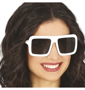 Lunettes carrées blanches pour compléter vos costumes