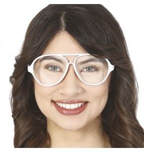 lunettes aviateur blanches pour compléter vos costumes