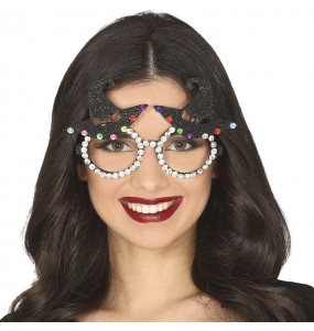 Lunettes chapeau de sorcière avec strass pour compléter vos costumes térrifiants