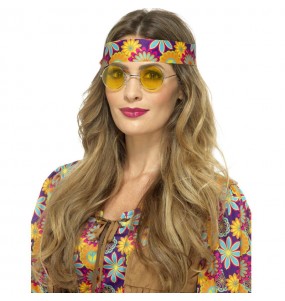 Lunettes jaunes hippies