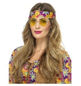 Lunettes jaunes hippies