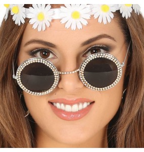 Lunettes Hippie avec diamants