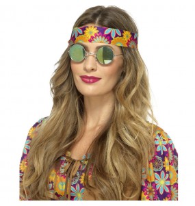 Lunettes Hippie vertes pour compléter vos costumes