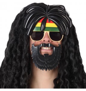 Lunettes Rasta avec barbe