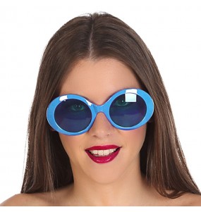Lunettes bleues 60's pour compléter vos costumes