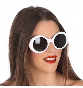 Lunettes blanches 60's pour compléter vos costumes