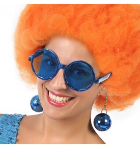 Lunettes Disco Bleues pour compléter vos costumes
